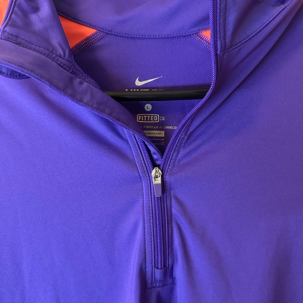 Nike Purple and Orange Half-Zip Top